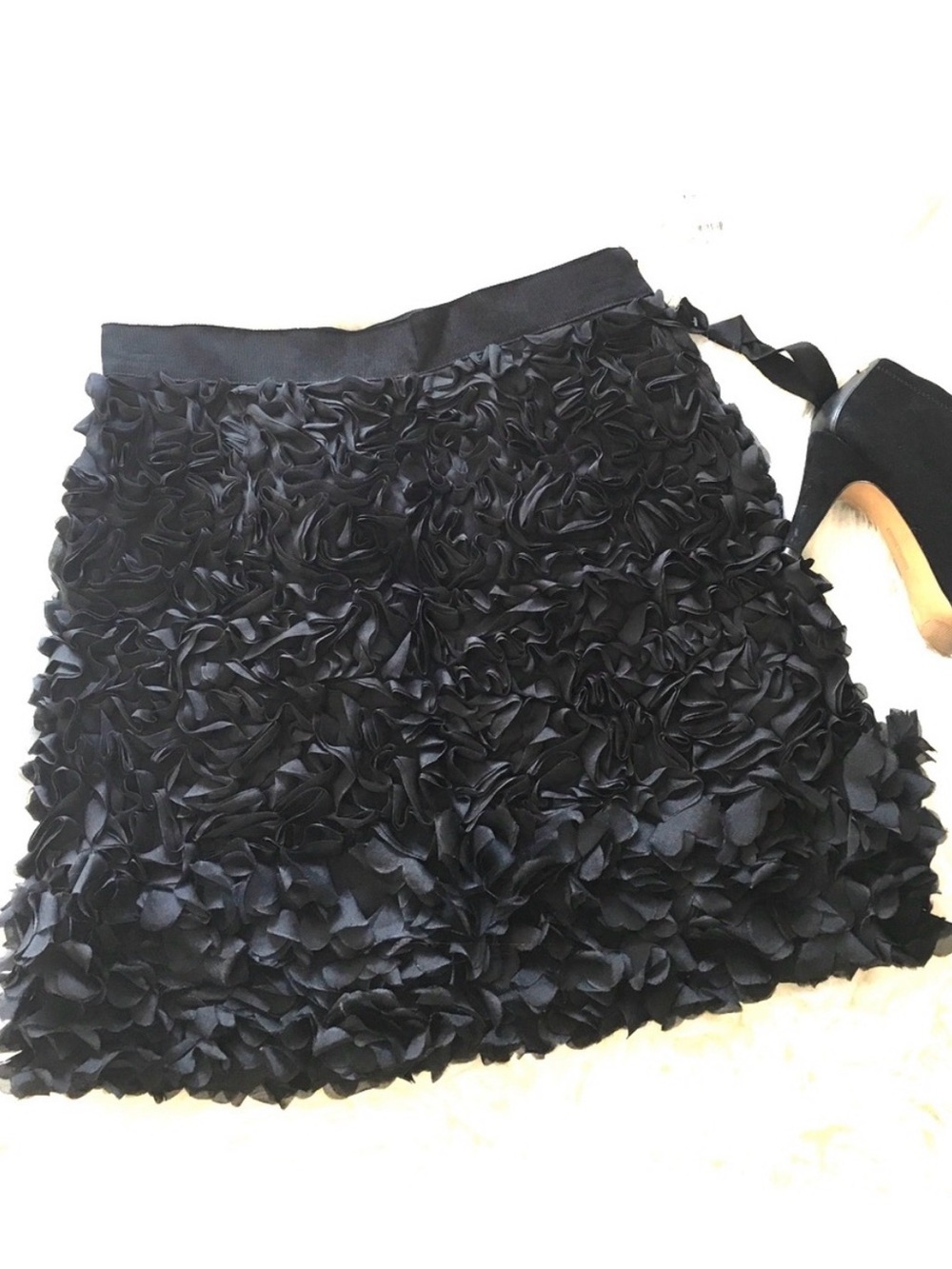 Giambattista Valli Black Floral Skirt